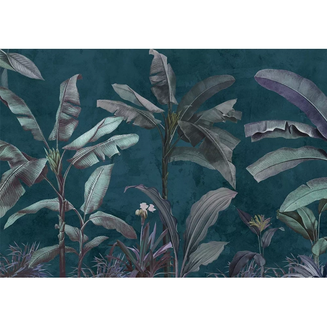 Fototapeta 3D do sypialni - Egzotyczna dżungla liście - RAD9112004